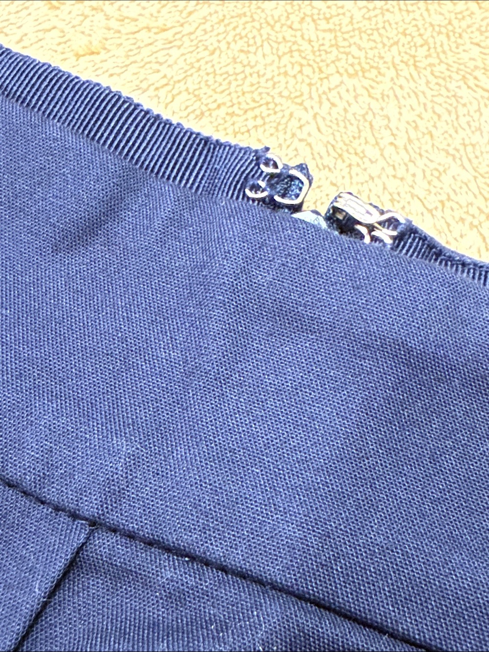 Blue pleated skirts